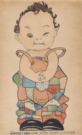 Mabel Lucie Atwell - Little girl winking
