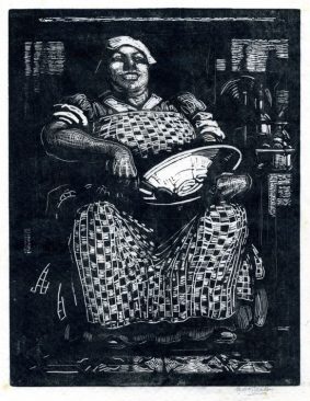 Annanbel Kidston - Seated lady with mixing bowl