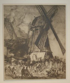 Sir Frank Brangwyn, RA. RE. RWS. - The Skittle Match