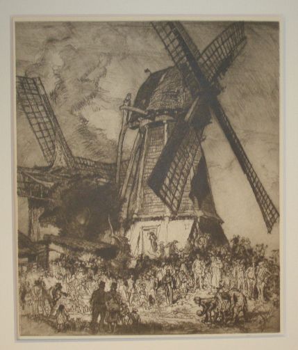 Sir Frank Brangwyn, RA. RE. RWS. - The Skittle Match Sir Frank Brangwyn, RA. RE. RWS. - The Skittle Match