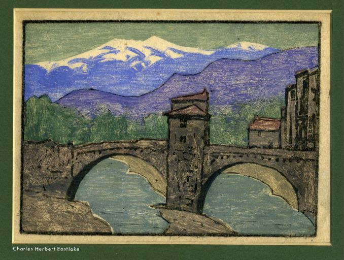 Charles Eastlake - River and Bridge Charles Eastlake - River and Bridge