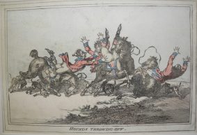James Gillray - 4 Restrikes inc. HOUNDS THROWING OFF