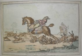 Gillray, James -4- Restrikes of HOUNDS IN FULL CRY (4)
