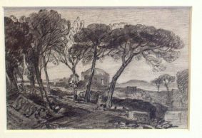 John Varley - Trees with a cottage