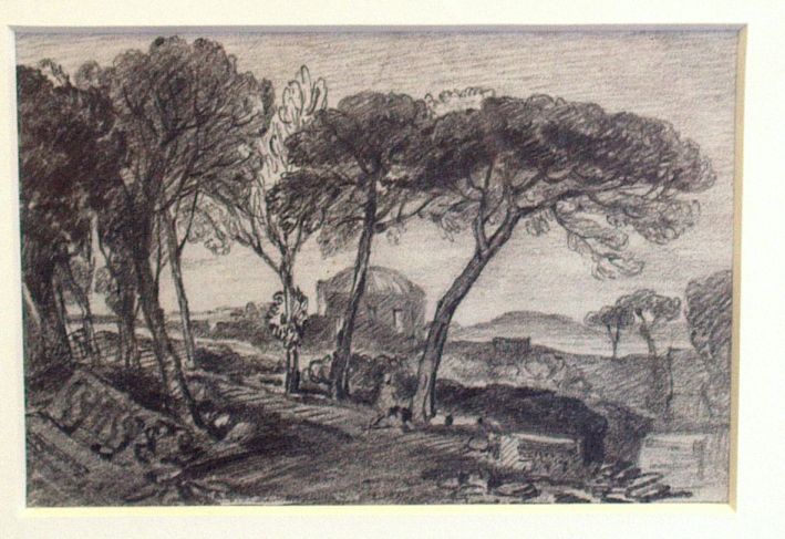 John Varley - Trees with a cottage John Varley - Trees with a cottage