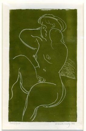 Lindley Kenneth - Monoprint, seated figure