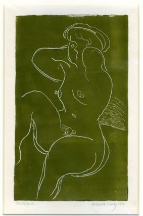 Lindley Kenneth - Monoprint, seated figure