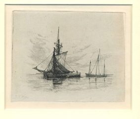 Richard Nibbs - FISHING BOATS BECALMED