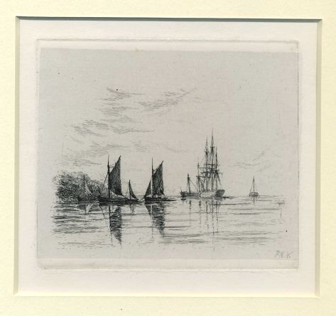 Nibbs, Richard - SCHOONER WITH LIGHTERS Richard Nibbs - SCHOONER WITH LIGHTERS
