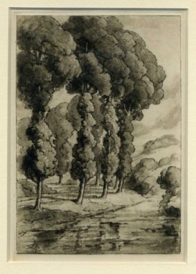 AT Roberts - Trees by River