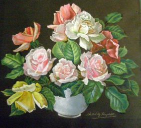 Walter H Houghton - 3 Floral Pastels -1
