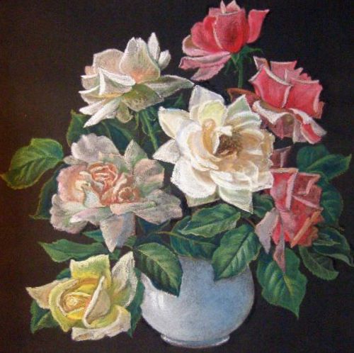 Walter H Houghton - 3 Floral Pastels - 2 Walter H Houghton - 3 Floral Pastels - 2