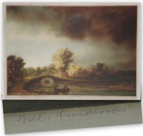 William Henderson - Mezzotint. The Old Stone Bridge
