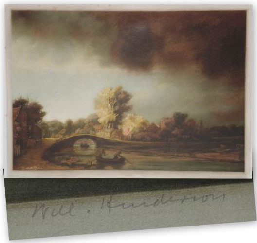 William Henderson - Mezzotint. The Old Stone Bridge William Henderson - Mezzotint. The Old Stone Bridge