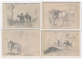 Donald Wood 4 Hunting Sketches